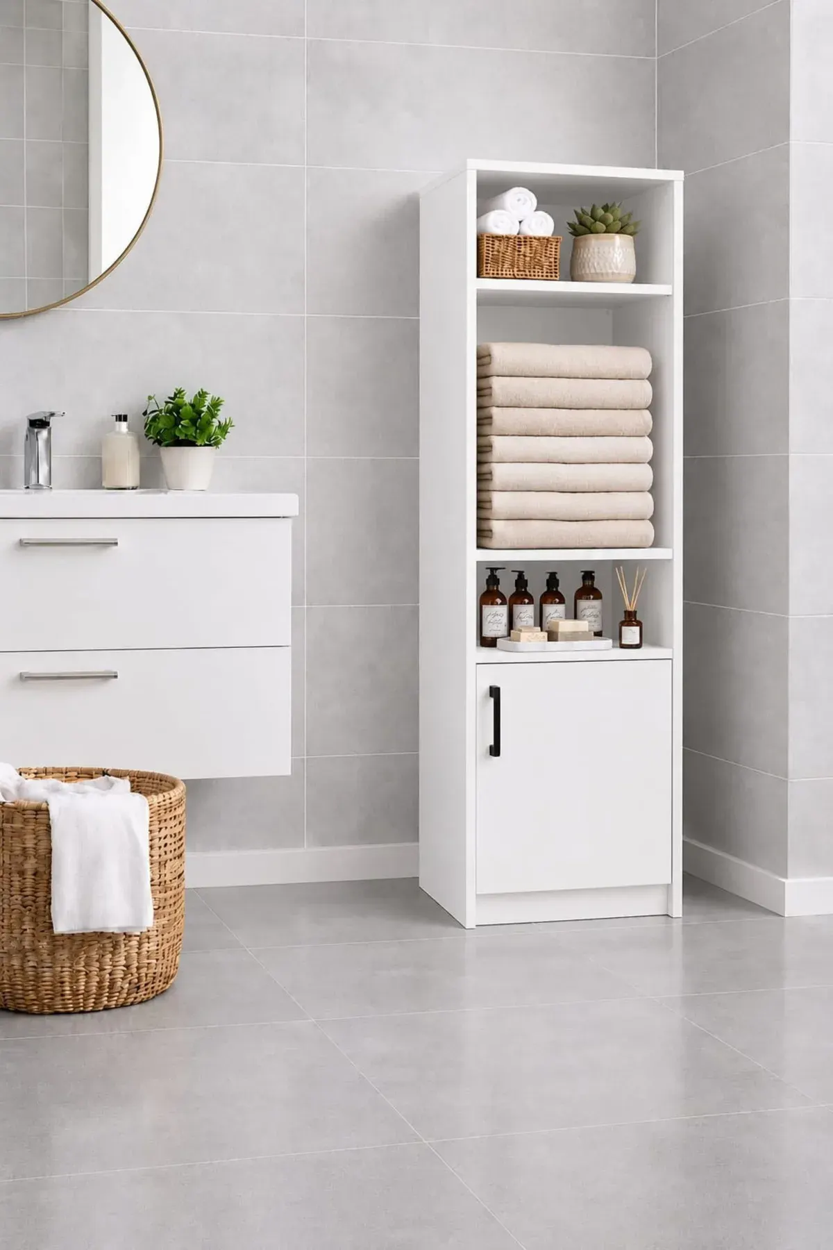 Rudu Duru Çok Amaçlı Banyo Dolabı